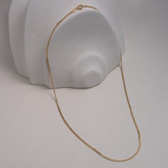 NWT Eliza Curb Chain Necklace (1.8mm) // 14kt Italian Gold Vermeil (20") - Picture 2 of 4